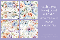 Umbrella Patterns, Pretty Flowers Seamless Patterns, s5 Product Image 2