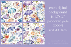 Umbrella Patterns, Pretty Flowers Seamless Patterns, s6 Product Image 2