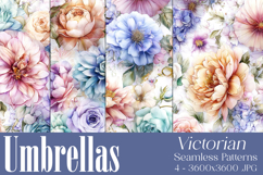 Umbrella Patterns, Pretty Flowers Seamless Patterns, s8 Product Image 1