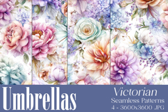 Umbrella Patterns, Pretty Flowers Seamless Patterns, s9 Product Image 1
