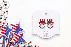 Patriotic Stud Earrings Laser Cut | Kawaii Earrings SVG Product Image 2
