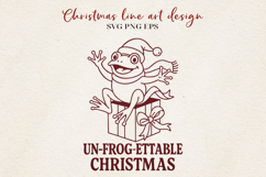 Christmas Line Art Bundle SVG | Holiday Animal Puns Product Image 2
