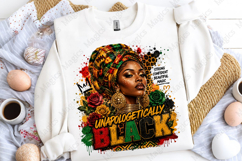 Unapologetically Black Afro Queen PNG Design Black Product Image 5