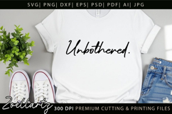 Unbothered SVG Inspirational Motivational Positive Quote SVG Product Image 4