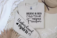 Breathe In Faith Exhale Doubt Sleeve SVG, Christian SVG Product Image 3