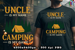 Uncle Camping PNG Funny Outdoor Adventure Quote Design