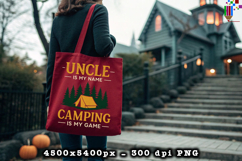 Uncle Camping PNG Funny Outdoor Adventure Quote Design