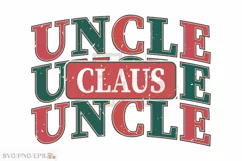 Christmas Uncle Claus SVG Retro Varsity PNG T-shirt Design Product Image 1