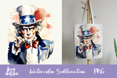 Uncle Sam PNG Patriotic Sublimation Clipart 4th of July PNG Product Image 2