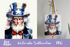 Uncle Sam PNG Patriotic Sublimation Clipart 4th of July PNG Product Image 3