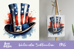Uncle Sam Hat PNG Patriotic Sublimation Clipart 4th of July Product Image 1
