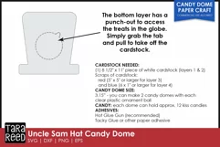 Uncle Sam Hat Candy Dome Paper Craft | 4th of July Party