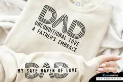 Dad My Safe Haven Sleeve SVG, Father's Day SVG Design Product Image 1