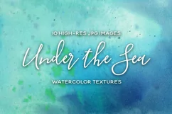 Under the Sea, High-Res JPG, Watercolor Textures Product Image 1