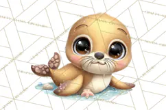 Under the Sea Babies Clipart PNG, Animal Clipart PNG Product Image 4
