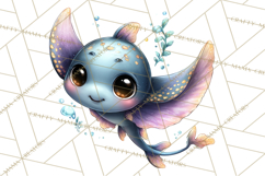 Under the Sea Babies Clipart PNG, Animal Clipart PNG Product Image 3