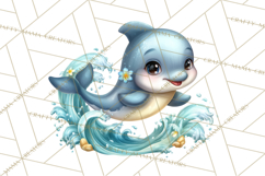 Under the Sea Babies Clipart PNG, Animal Clipart PNG Product Image 5
