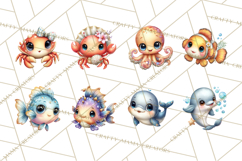Under the Sea Babies Clipart PNG, Animal Clipart PNG Product Image 8