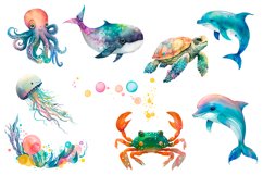 Under the sea digital clipart, sea clipart, summer clipart Product Image 2