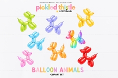 Balloon Animal Clipart Set PNG Product Image 1