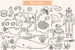 Hand-Drawn Under the Sea Doodles | Ocean Life | Fish Product Image 2