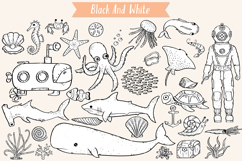 Hand-Drawn Under the Sea Doodles | Ocean Life | Fish Product Image 5