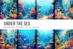Under the Sea Coral Ocean Watercolor Background Wallpaper Product Image 1