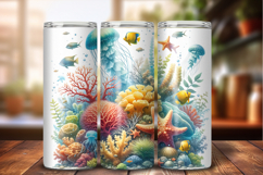 Under the Sea Tumbler Wrap PNG, Ocean Sublimation Design Product Image 1