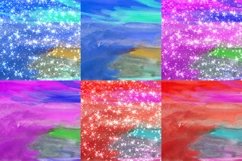 Under The Sea Watercolor Digital Papers Glitter Background Product Image 2
