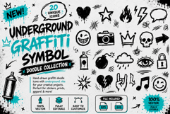 Underground Graffiti Symbol Doodle Vector Collection Product Image 1