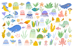 Under the Sea Nautical Collection Hand-Drawn PNG Product Image 15