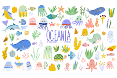 Under the Sea Nautical Collection Hand-Drawn PNG Product Image 2