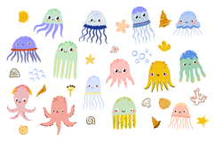 Under the Sea Nautical Collection Hand-Drawn PNG Product Image 13
