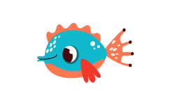 Underwater Sea Life Illustrations Tropical Fish Product Image 5