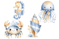Undersea Watercolor Clipart Product Image 3