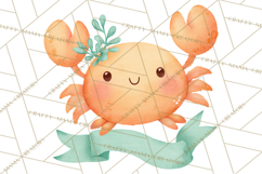 Pastel Underwater Clipart PNG, Baby Sea Animals Clip Art Product Image 4