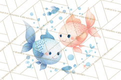 Pastel Underwater Clipart PNG, Baby Sea Animals Clip Art Product Image 3