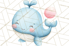 Pastel Underwater Clipart PNG, Baby Sea Animals Clip Art Product Image 5