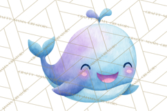 Pastel Underwater Clipart PNG, Baby Sea Animals Clip Art Product Image 2