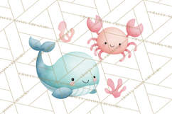 Pastel Underwater Clipart PNG, Baby Sea Animals Clip Art Product Image 3