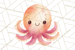 Pastel Underwater Clipart PNG, Baby Sea Animals Clip Art Product Image 3