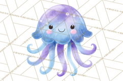 Pastel Underwater Clipart PNG, Baby Sea Animals Clip Art Product Image 2