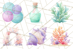 Pastel Underwater Clipart PNG, Baby Sea Animals Clip Art Product Image 6
