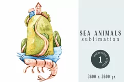 Watercolor nautical nursery clipart/ sublimation- 1 png file Product Image 1