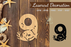 Underwater Number Nine Lasercut Decoration SVG Product Image 1
