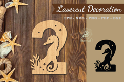 Underwater Number Two Lasercut Decoration SVG Product Image 1