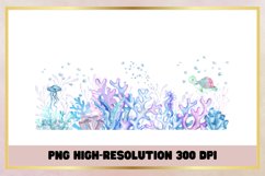 Underwater sea watercolor 16oz can glass Libbey wrap Product Image 2