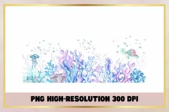 Underwater sea watercolor 16oz can glass Libbey wrap Product Image 2