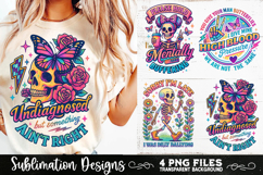 Funny Skeletons Sarcastic Retro PNG Sublimation Product Image 6