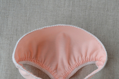Undies for dolls in 5 sizes, including printable PDF sewing patterns and step-by-step tutorial for creating handmade doll clothes, perfect for DIY sewing projects and gifts.